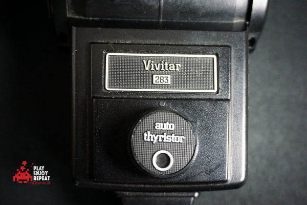 UNTESTED Vivitar 283 Shoe Mount Photoflash For Vintage Canon Camera - Black