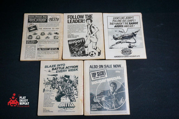 Bundle 5 Vintage Battle Picture Library comics FREE UK POSTAGE