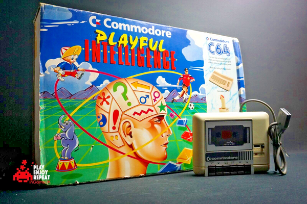 COMMODORE 64 Playful Intelligence C64 COMPUTER 64 BOXED Bundle Cassette Joystick