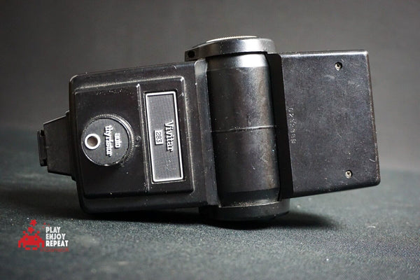 UNTESTED Vivitar 283 Shoe Mount Photoflash For Vintage Canon Camera - Black