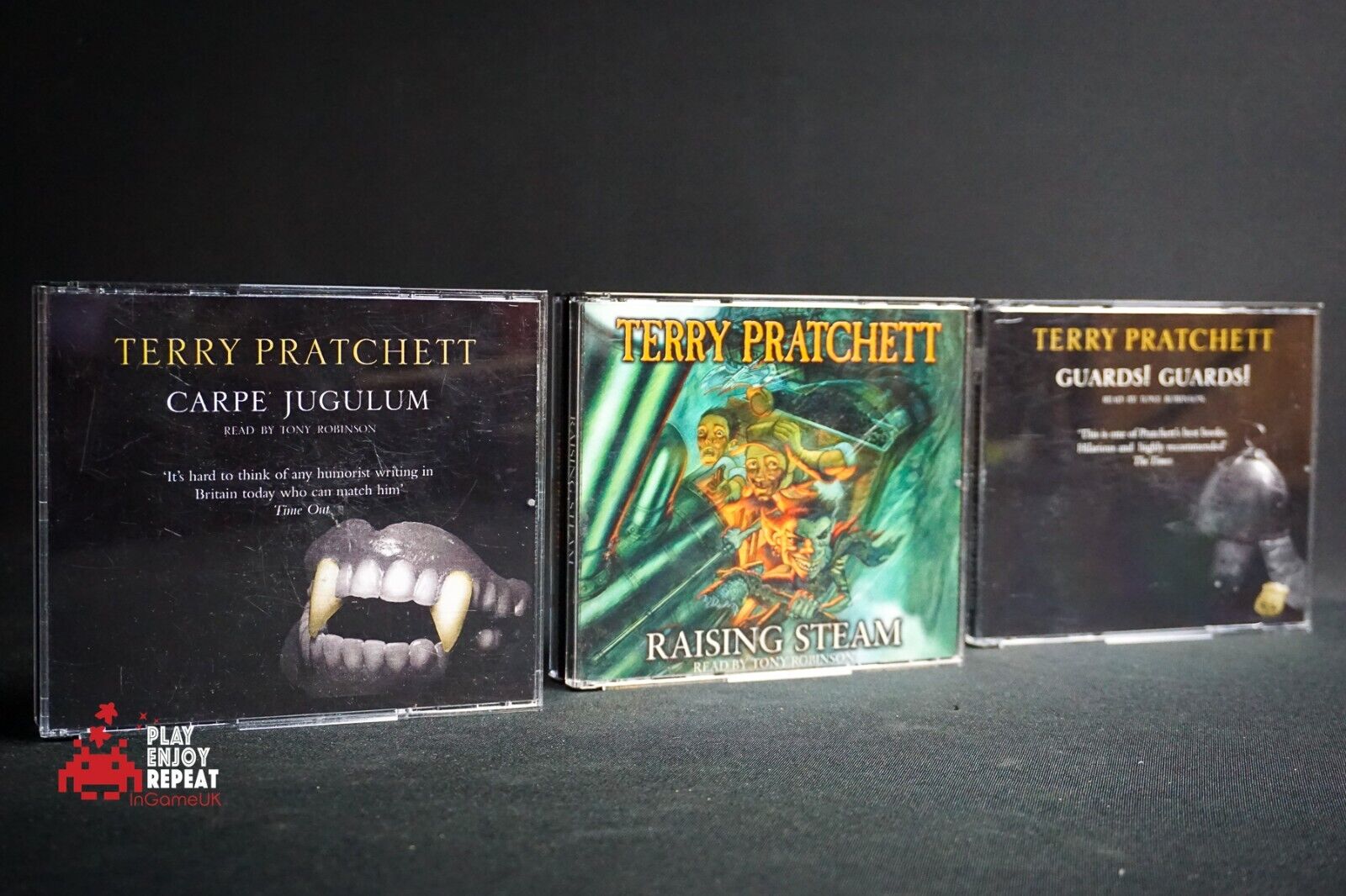 Bundle of 3 Terry Pratchett Discworld Audio Books / CDs read by Tony Robinson