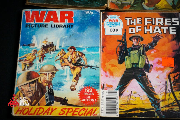 8 Vintage War Picture Library comics like commando FAST FREE UK POSTAGE