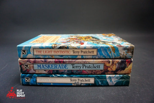 Terry Pratchett Book Bundle x 3 Reaperman Light Fantastic Maskerade Free UK Post