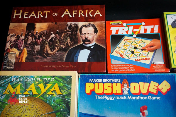 Board Game Bundle 8 Games Pushover Maya Gold Tri-it! Heart of Africa MORE