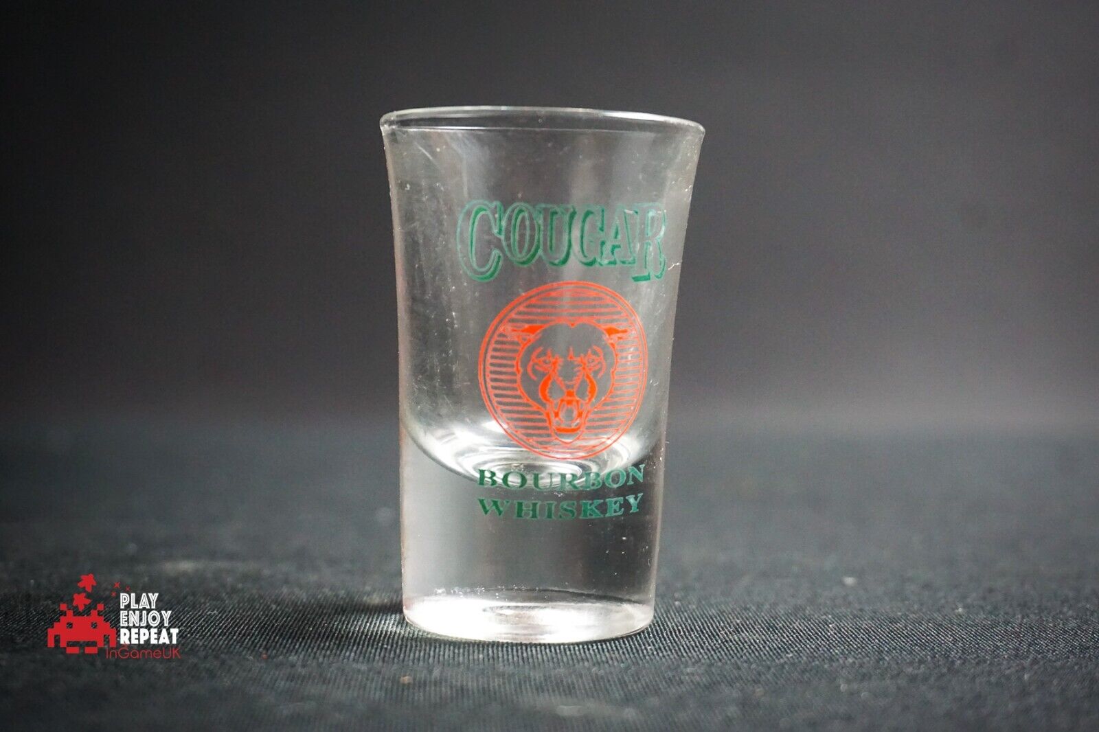 COUGAR Bourbon Whiskey Shot Glass Barware AUS Promo FREE UK POSTAGE