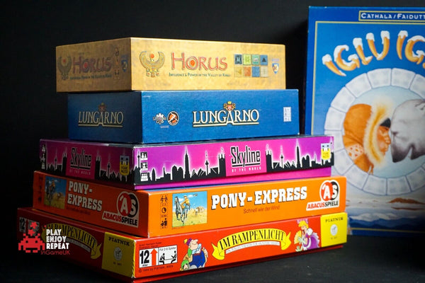 Board Game Bundle 11 Games Horus, Lungarno, Skyline, Pony Express, Temple Run